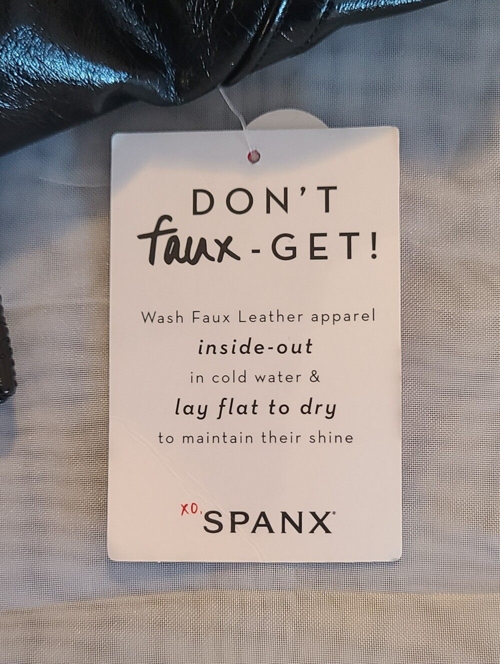 NWT Spanx High-Waist Black Faux Leather Leggings, Small - Picture 6 of 12